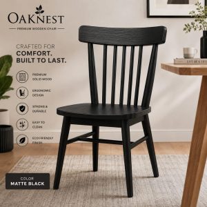 OakNest Premium Wooden Chair